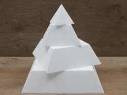 Pyramide Tortendummy-set von 10 cm hoch