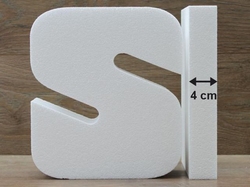 Letter cake dummies with straight edges of 4 cm high