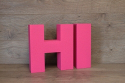 Wort – HI Pink Länge ca. 42 cm – 30 cm Hoch – 10 cm Stärke