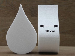 Teardrop cake dummies with straight edges 10 cm high