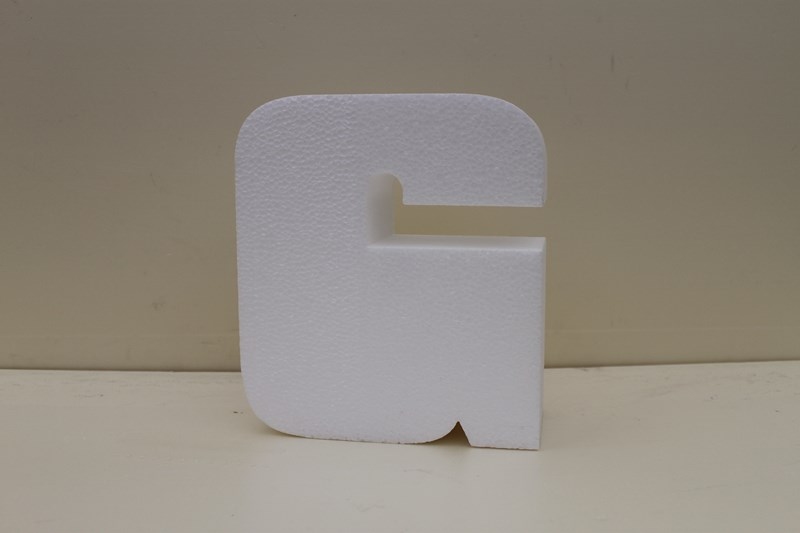 Letter cake dummies with straight edges of 4 cm high