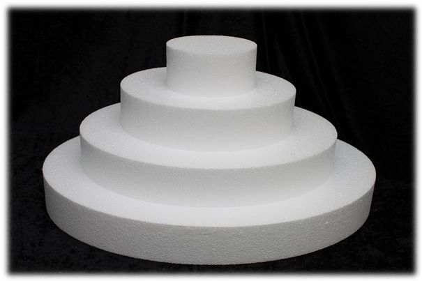 4 Pcs White Cake Stand Set Cake Foam Rounds Cake Dummy Foam Styro Cake  Dummies Round Cake Foams Practice Styrofoam Dummies | Fruugo SA